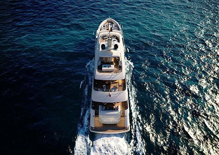 a boat in the water aboard IRIS BLUE Yacht for Sale