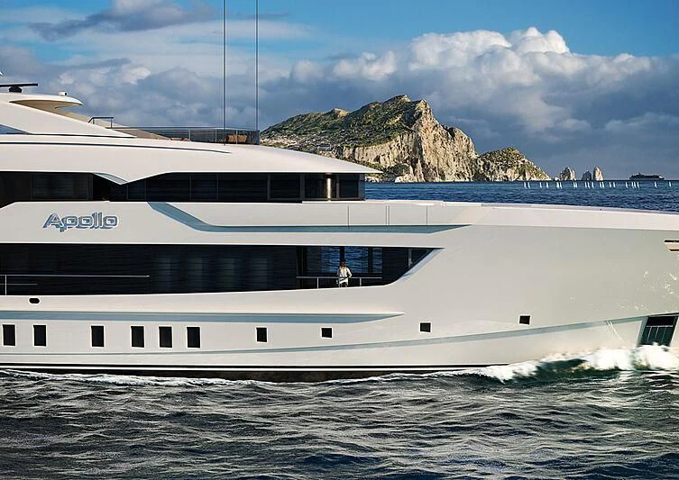 a boat on the water aboard IRIS BLUE Yacht for Sale