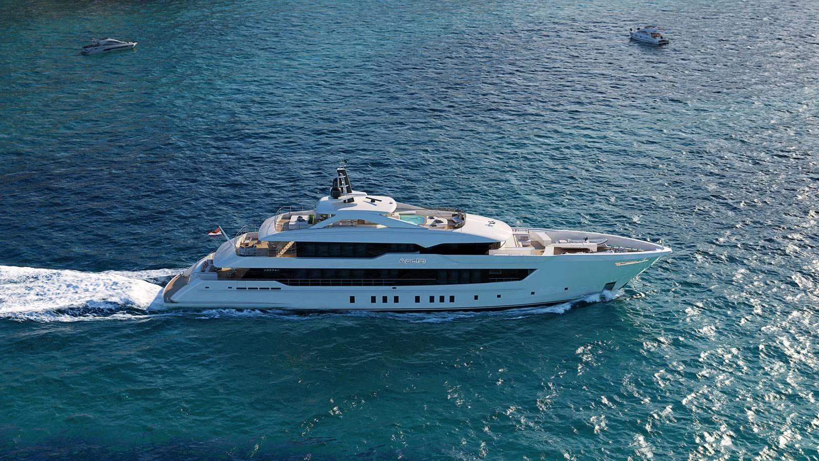 a boat in the water aboard IRIS BLUE Yacht for Sale