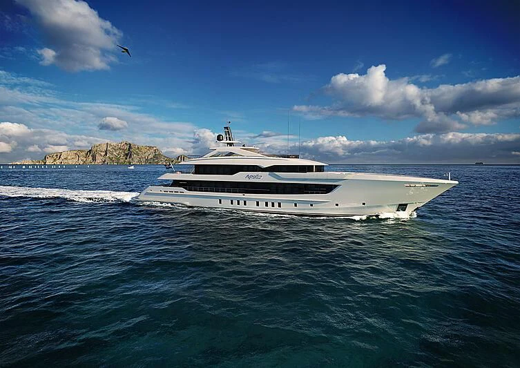 a boat in the water aboard IRIS BLUE Yacht for Sale