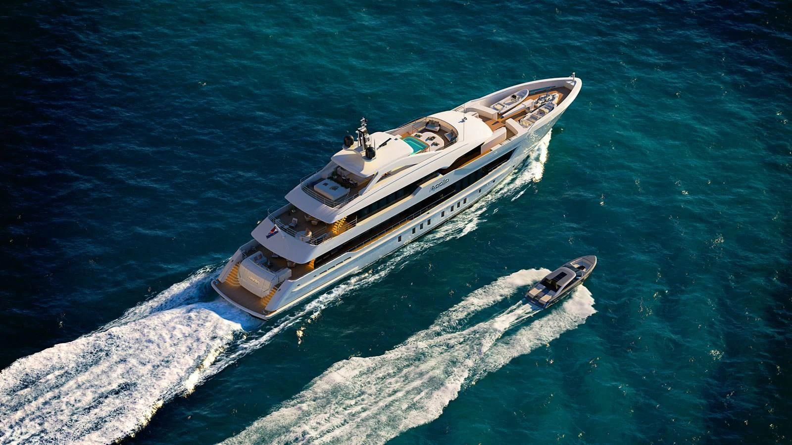 a boat on the water aboard IRIS BLUE Yacht for Sale