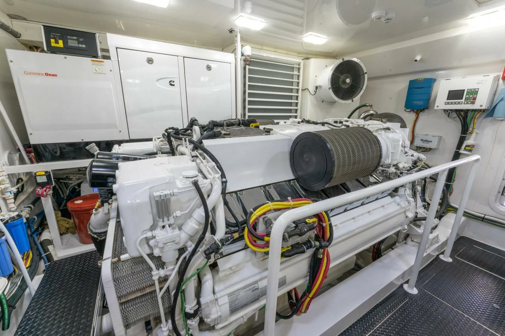 a room with white machines aboard HIGH COTTON Yacht for Sale