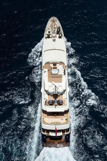 a space shuttle in the water aboard HARMONY Yacht for Sale