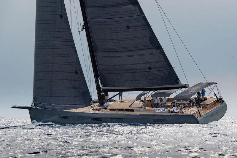 a boat on the snow aboard MOKA III Yacht for Sale