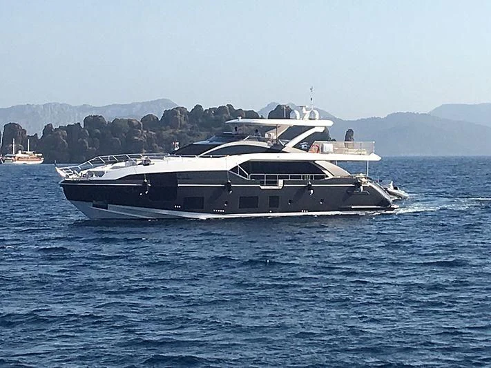 a boat on the water aboard R.DARENBEN Yacht for Sale