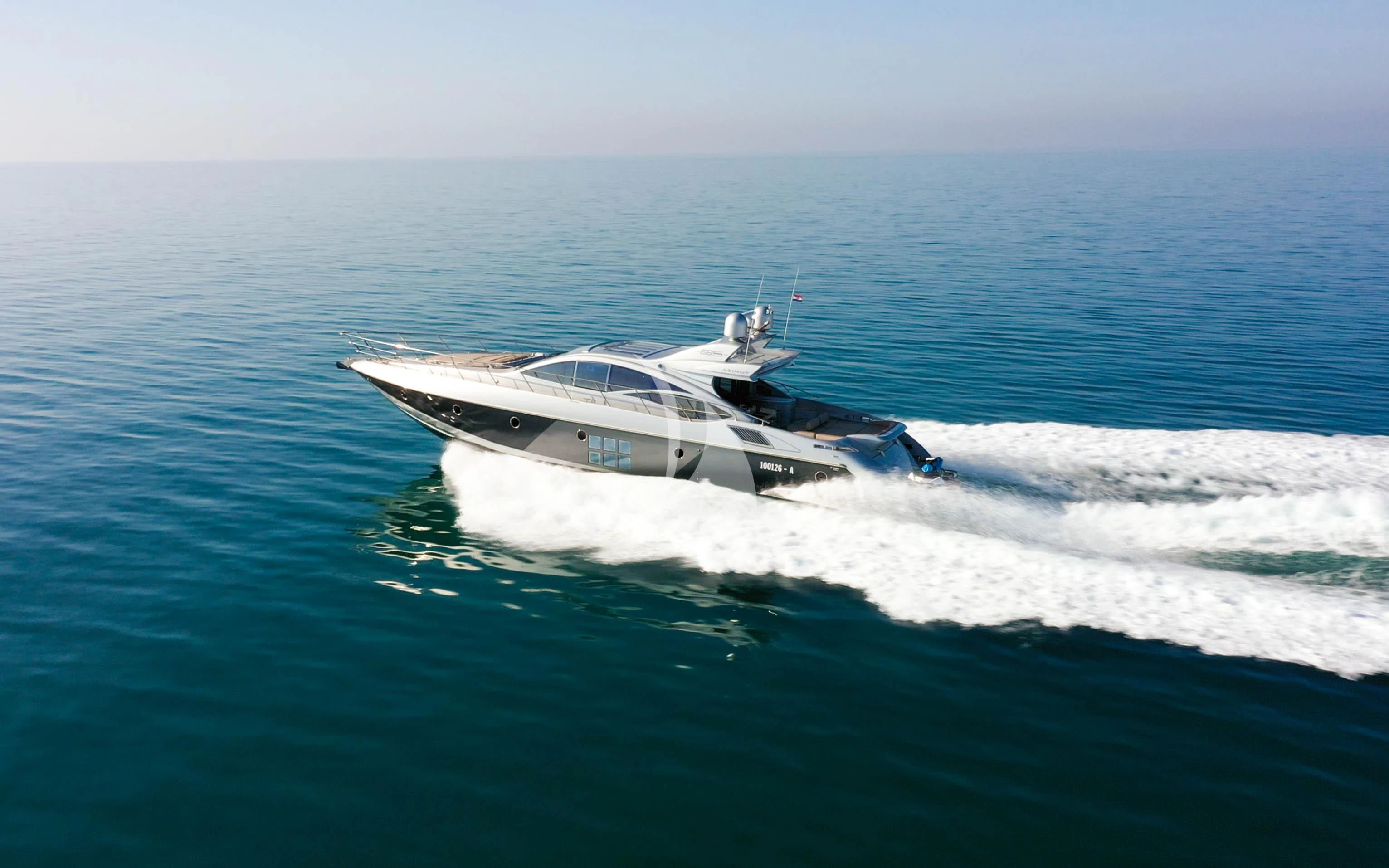 a boat in the water aboard FALCH Yacht for Charter