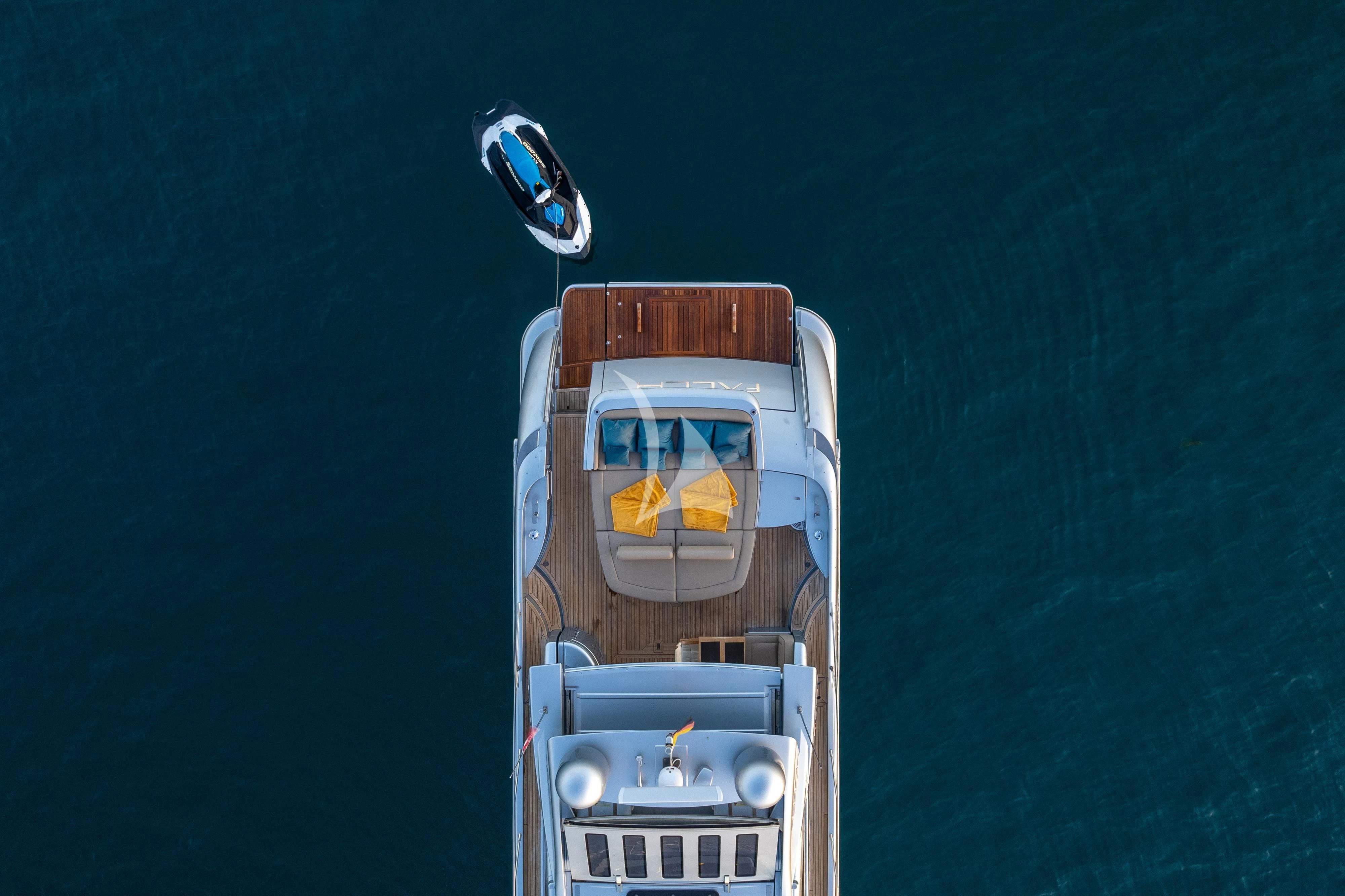 a ship in the water aboard FALCH Yacht for Charter