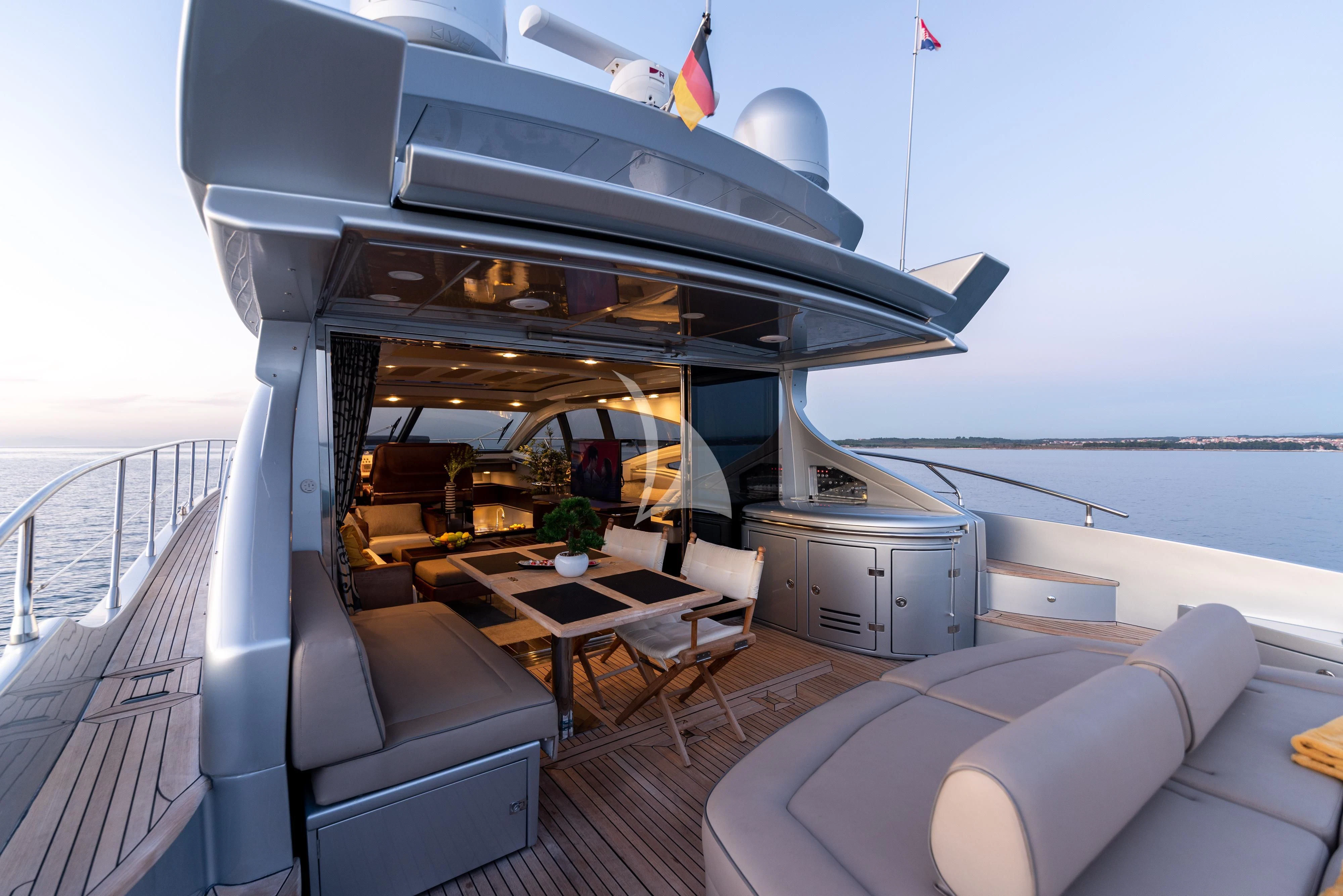 a boat on the water aboard FALCH Yacht for Charter