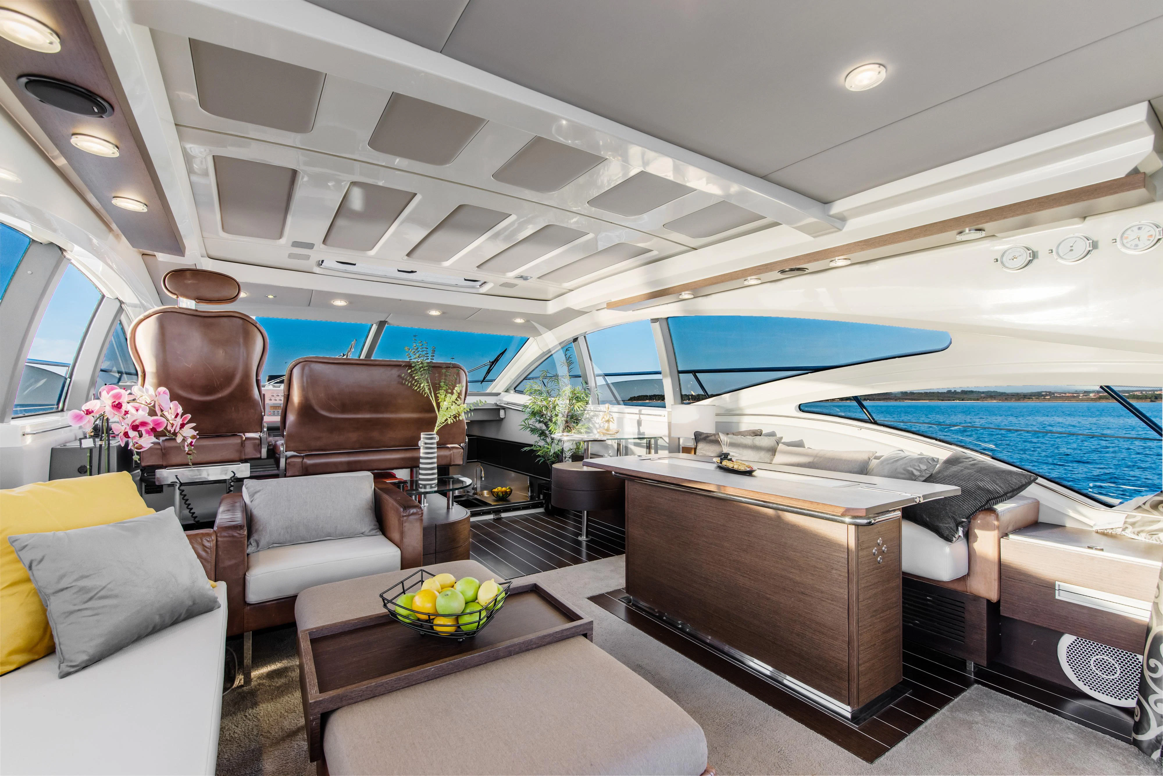 inside of a boat aboard FALCH Yacht for Charter