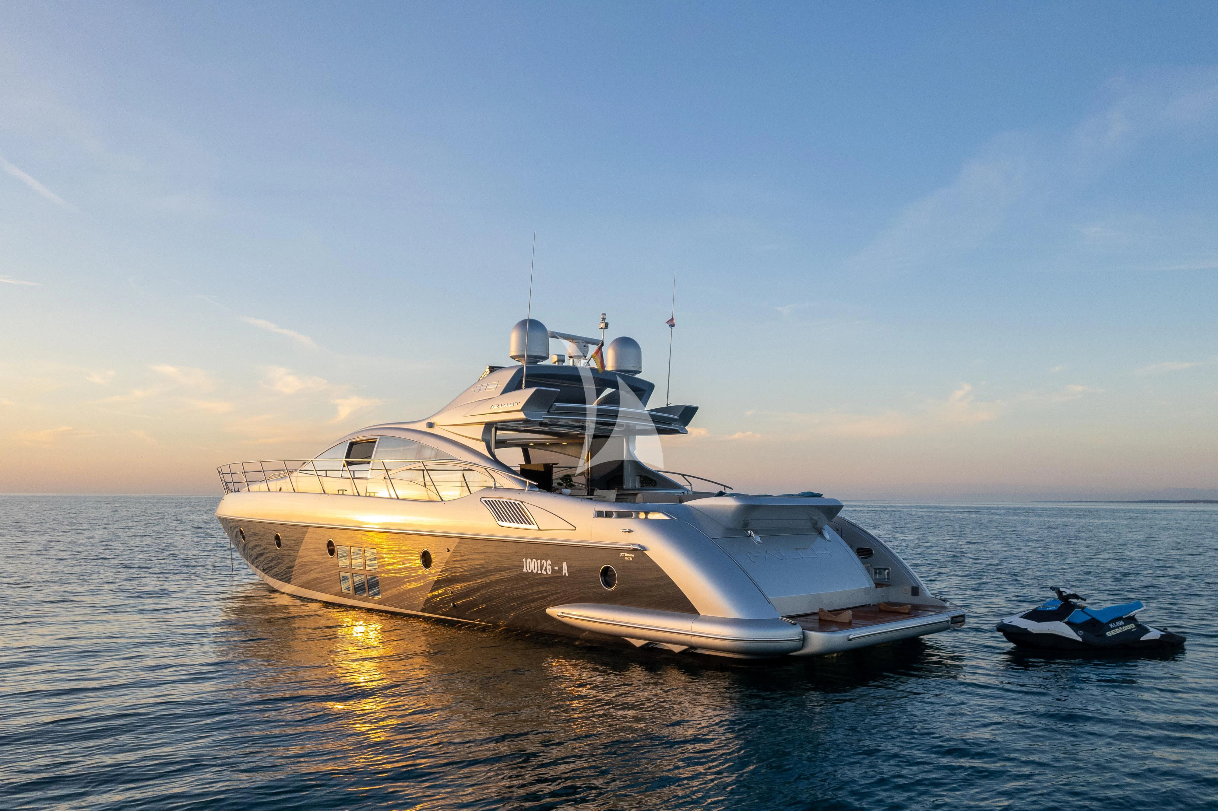 a boat on the water aboard FALCH Yacht for Charter