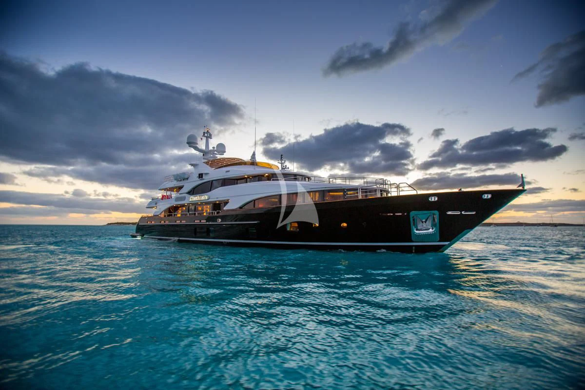 a ship in the water aboard CHECKMATE Yacht for Charter