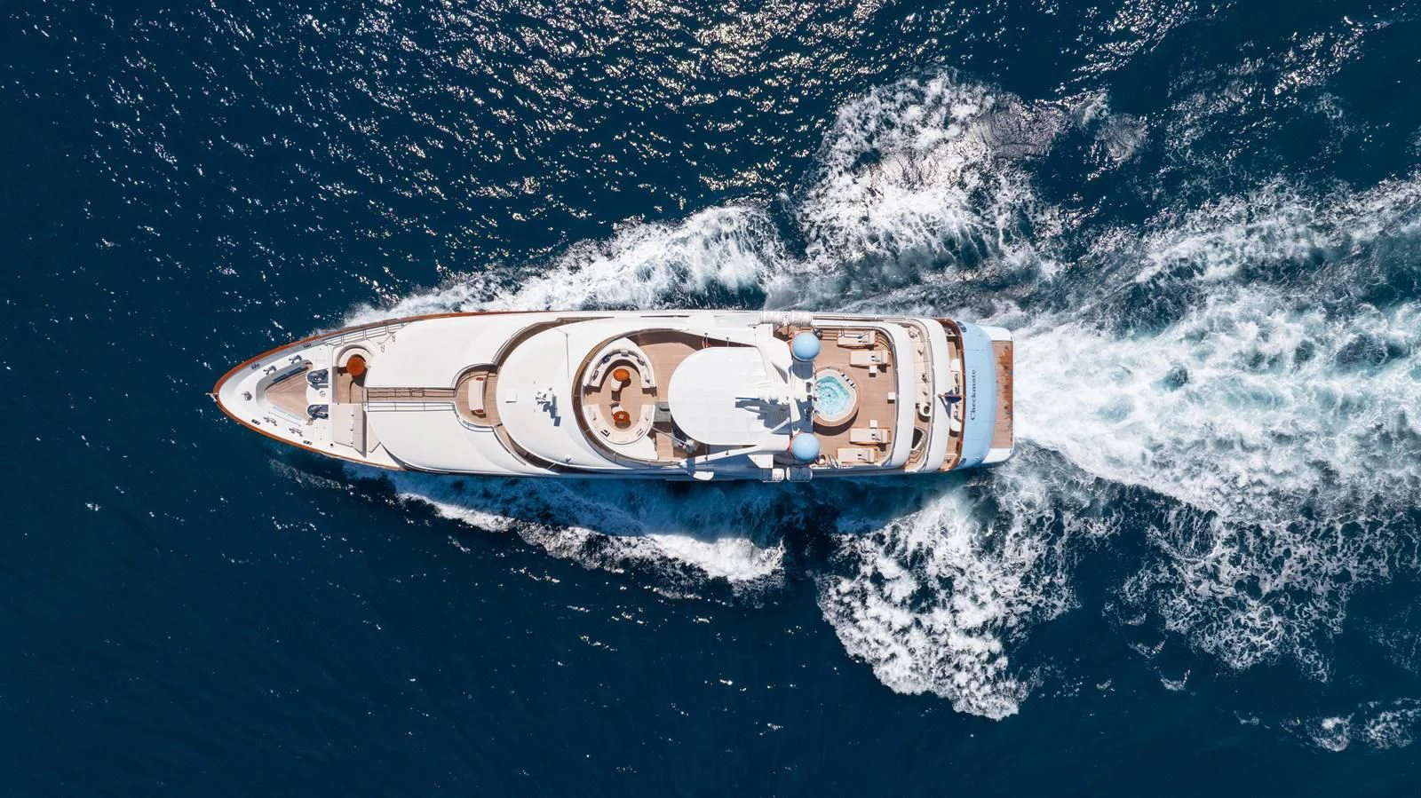 a ship in the water aboard CHECKMATE Yacht for Charter