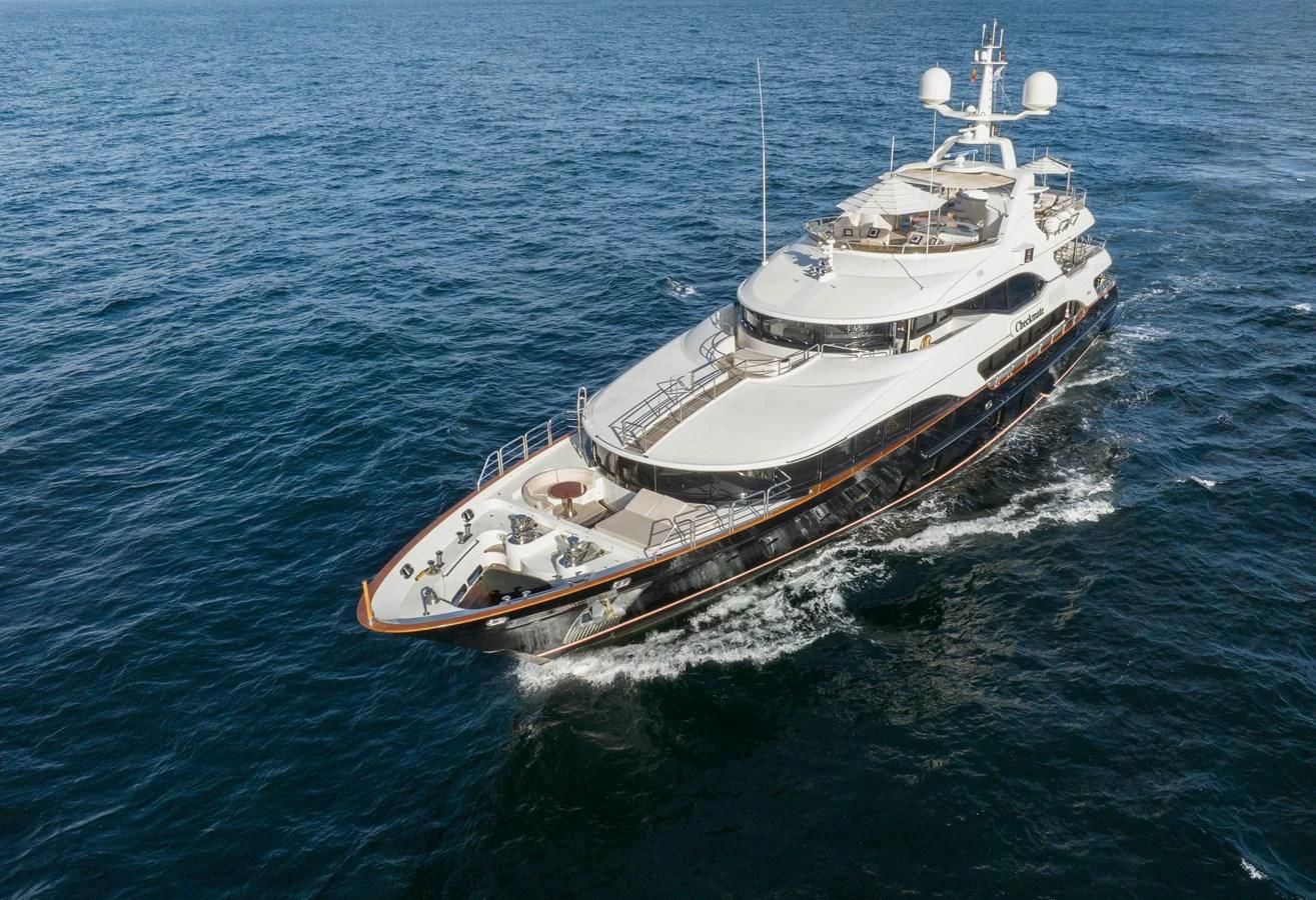 a ship in the water aboard CHECKMATE Yacht for Charter