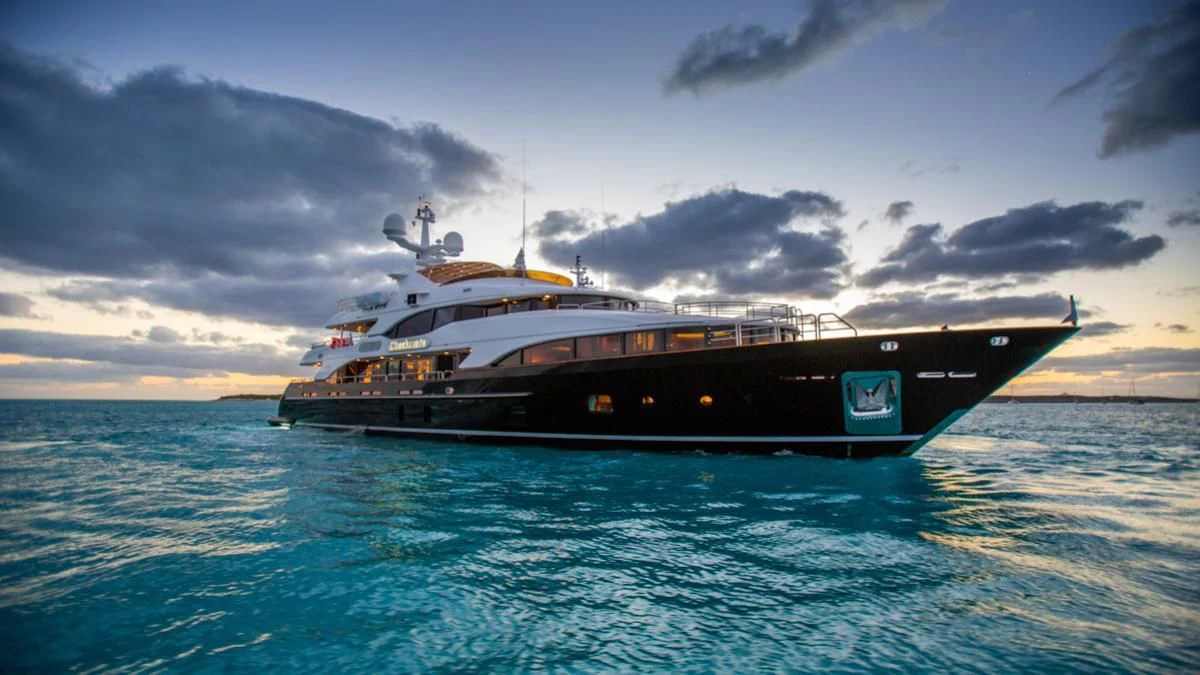 a boat in the water aboard CHECKMATE Yacht for Charter