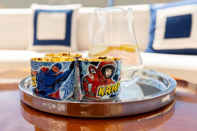 a bowl of food aboard CHECKMATE Yacht for Charter