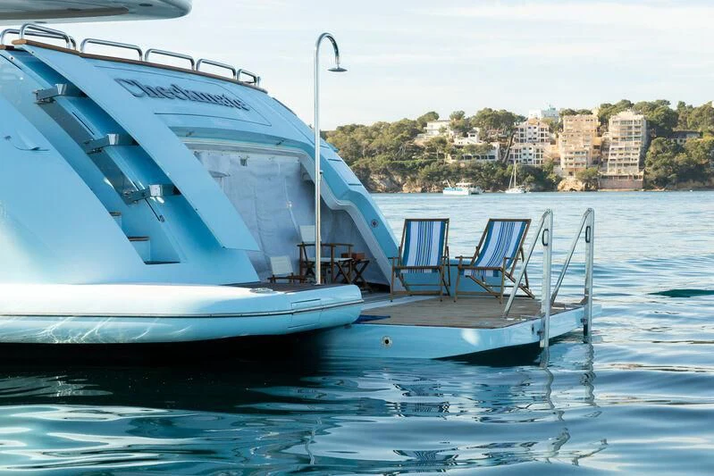 a boat on the water aboard CHECKMATE Yacht for Charter