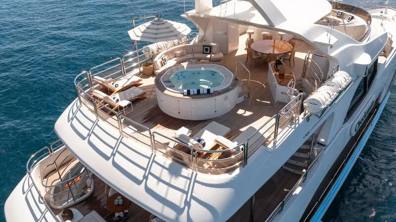 a boat on the water aboard CHECKMATE Yacht for Charter
