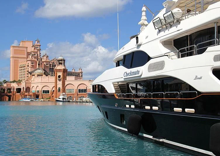 a boat in the water aboard CHECKMATE Yacht for Charter