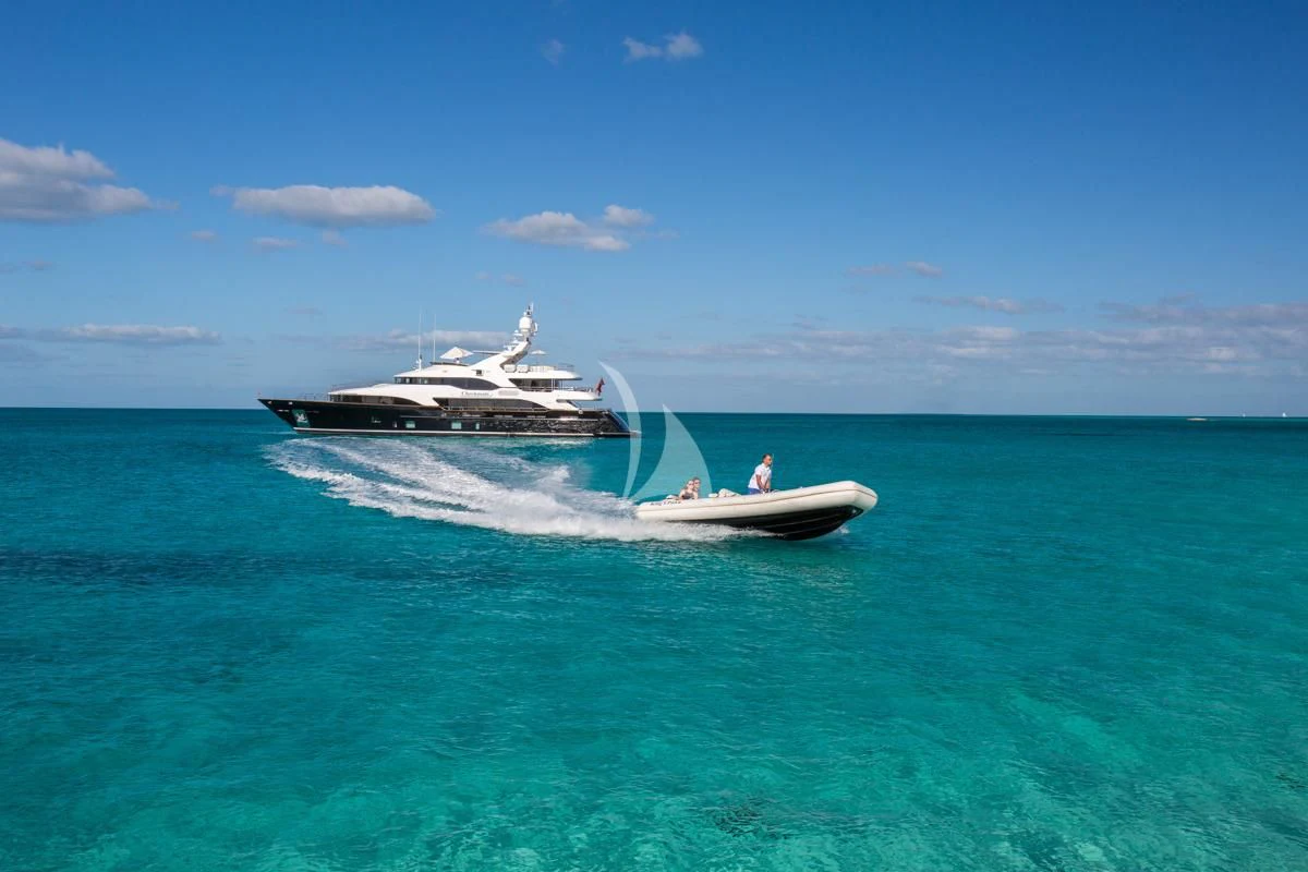 a boat on the water aboard CHECKMATE Yacht for Charter