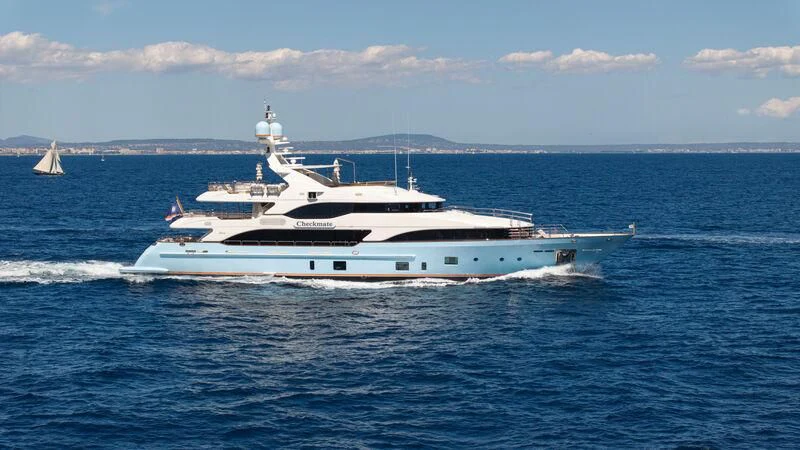 a boat on the water aboard CHECKMATE Yacht for Charter