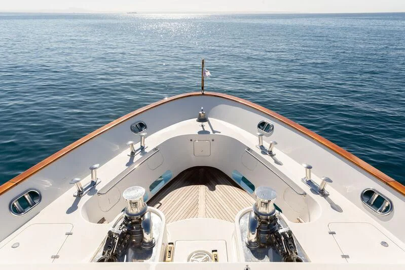 a boat in the water aboard CHECKMATE Yacht for Charter