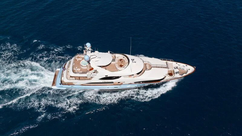 a boat in the water aboard CHECKMATE Yacht for Charter
