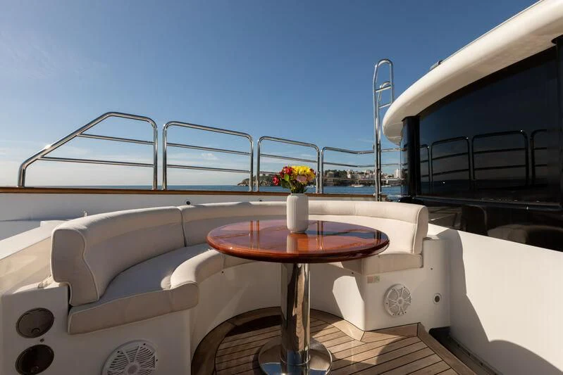 a table on a boat aboard CHECKMATE Yacht for Charter