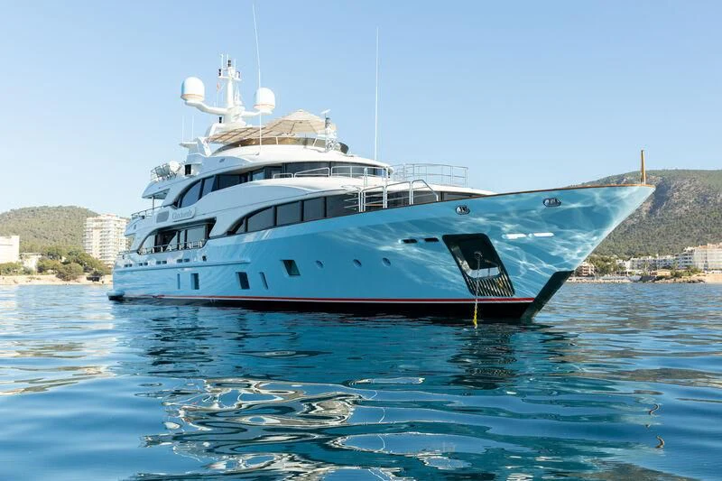 a boat on the water aboard CHECKMATE Yacht for Charter