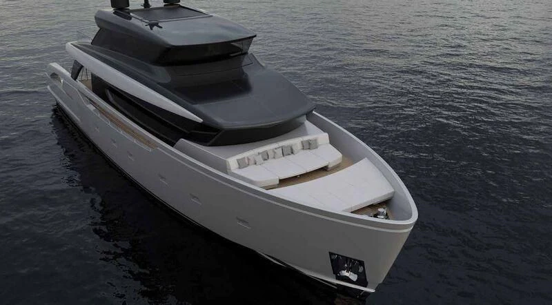 a boat on the water aboard SANLORENZO SX100/119 Yacht for Sale