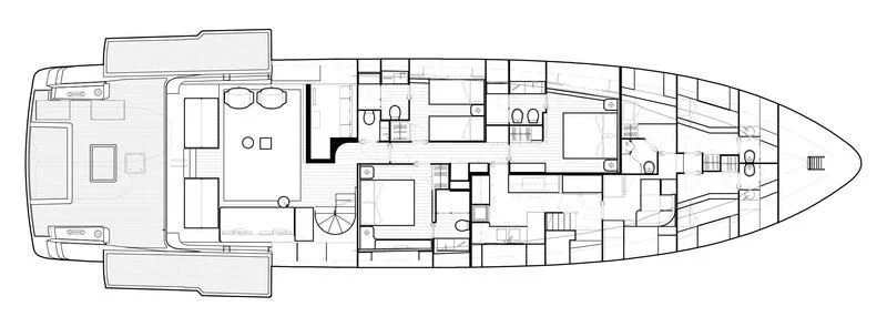 diagram, engineering drawing aboard SANLORENZO SX100/119 Yacht for Sale