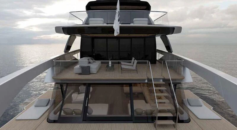 a boat on the water aboard SANLORENZO SX100/119 Yacht for Sale