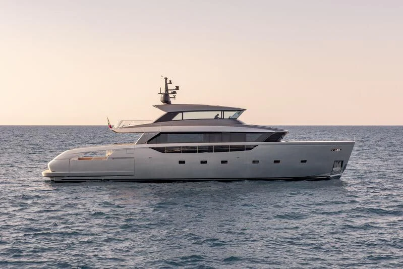 a white yacht in the water aboard SANLORENZO SX100/119 Yacht for Sale