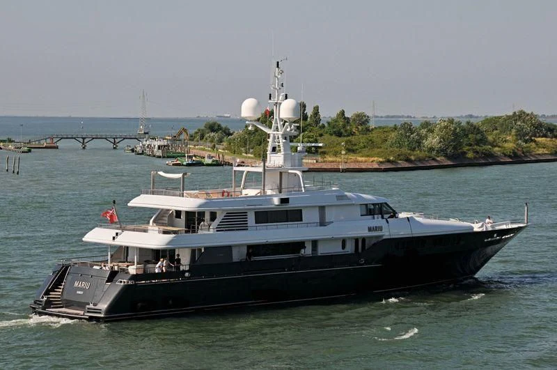 a large boat in the water aboard MARIU Yacht for Sale