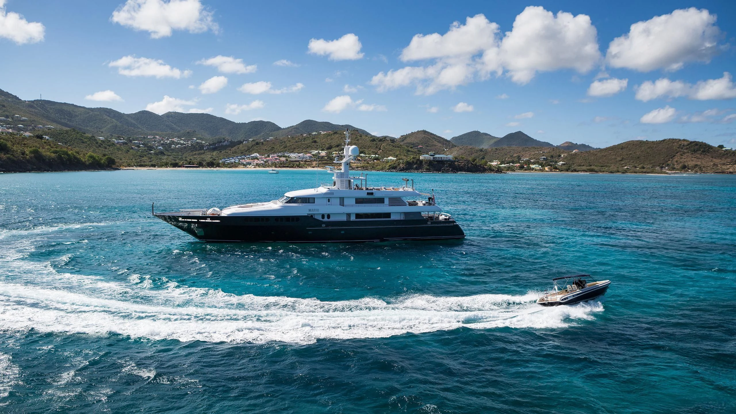 a boat sailing on the sea aboard MARIU Yacht for Sale