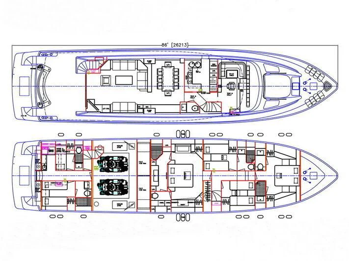 diagram, schematic aboard ESPRESSO Yacht for Sale