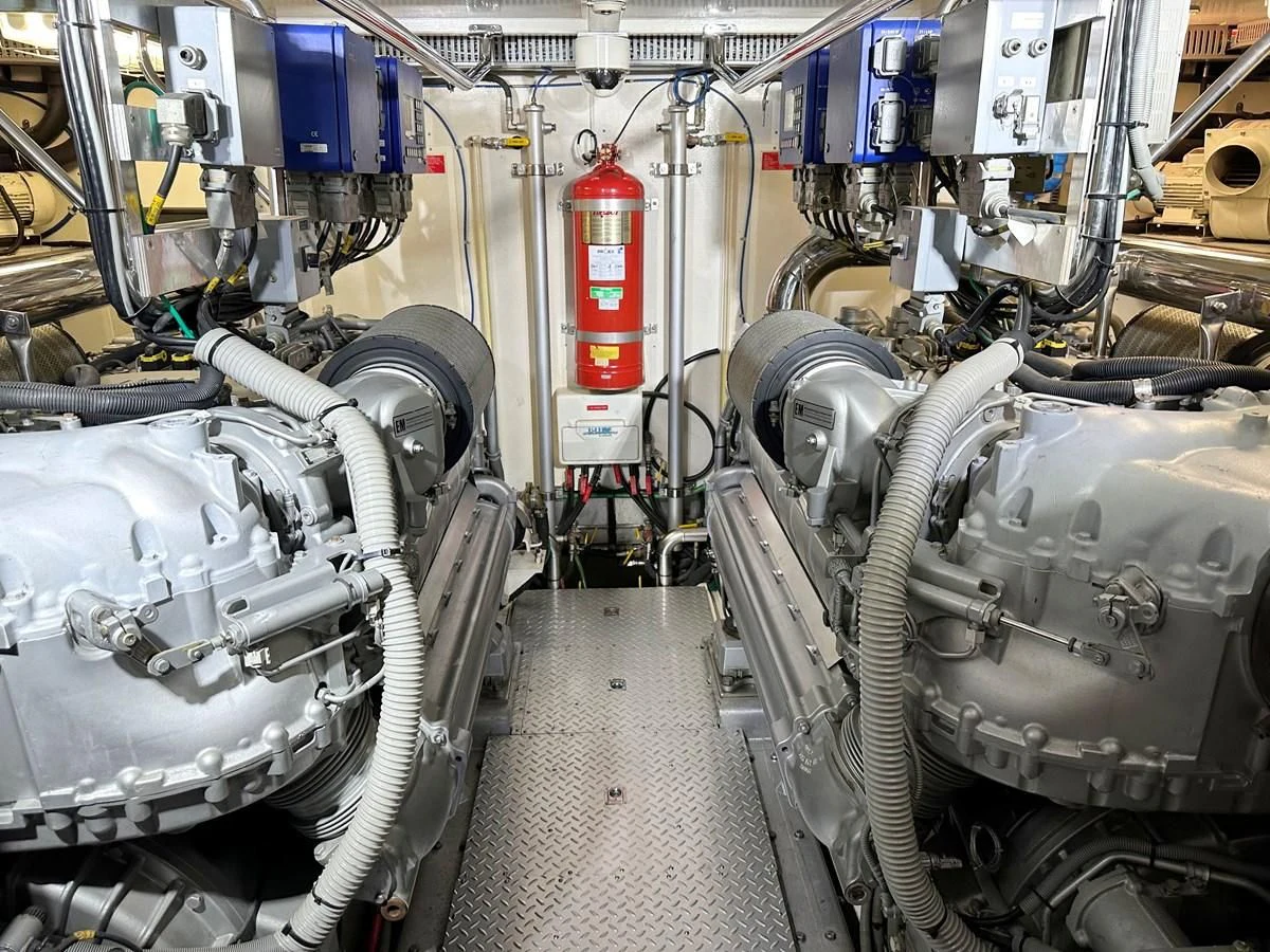 a large machine with pipes aboard ESPRESSO Yacht for Sale