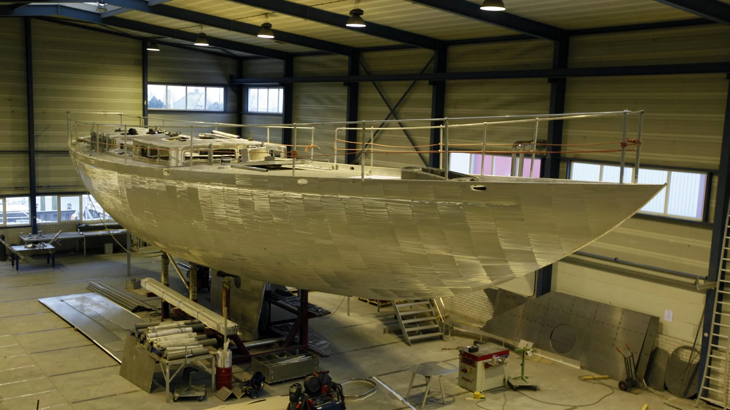 a large machine inside a building aboard JOAL Yacht for Sale