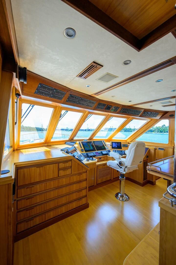 a room with a desk and a chair aboard ELECTRA Yacht for Sale