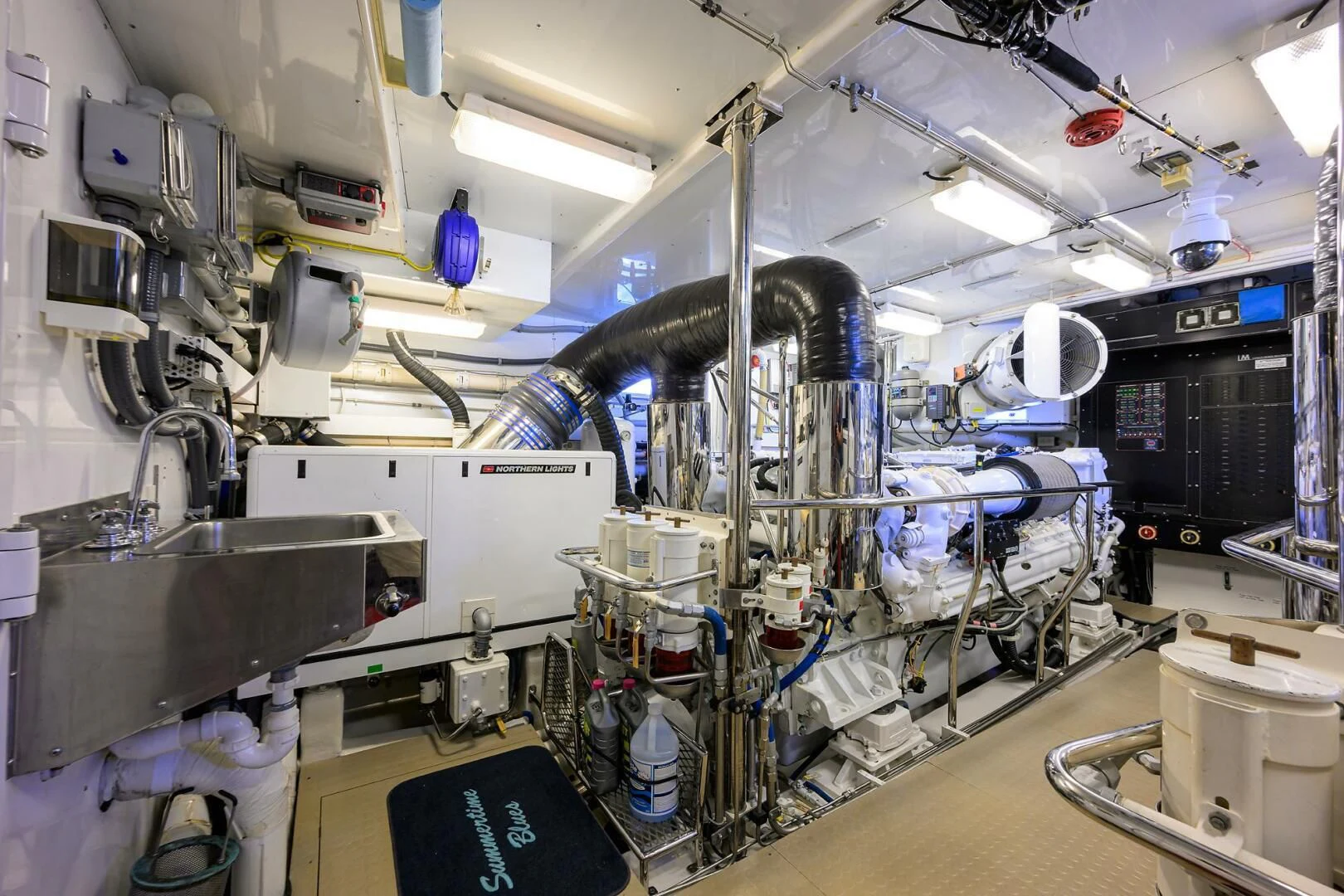 a room with machinery aboard ELECTRA Yacht for Sale