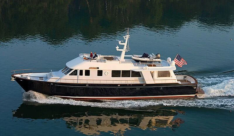 a boat on the water aboard ELECTRA Yacht for Sale