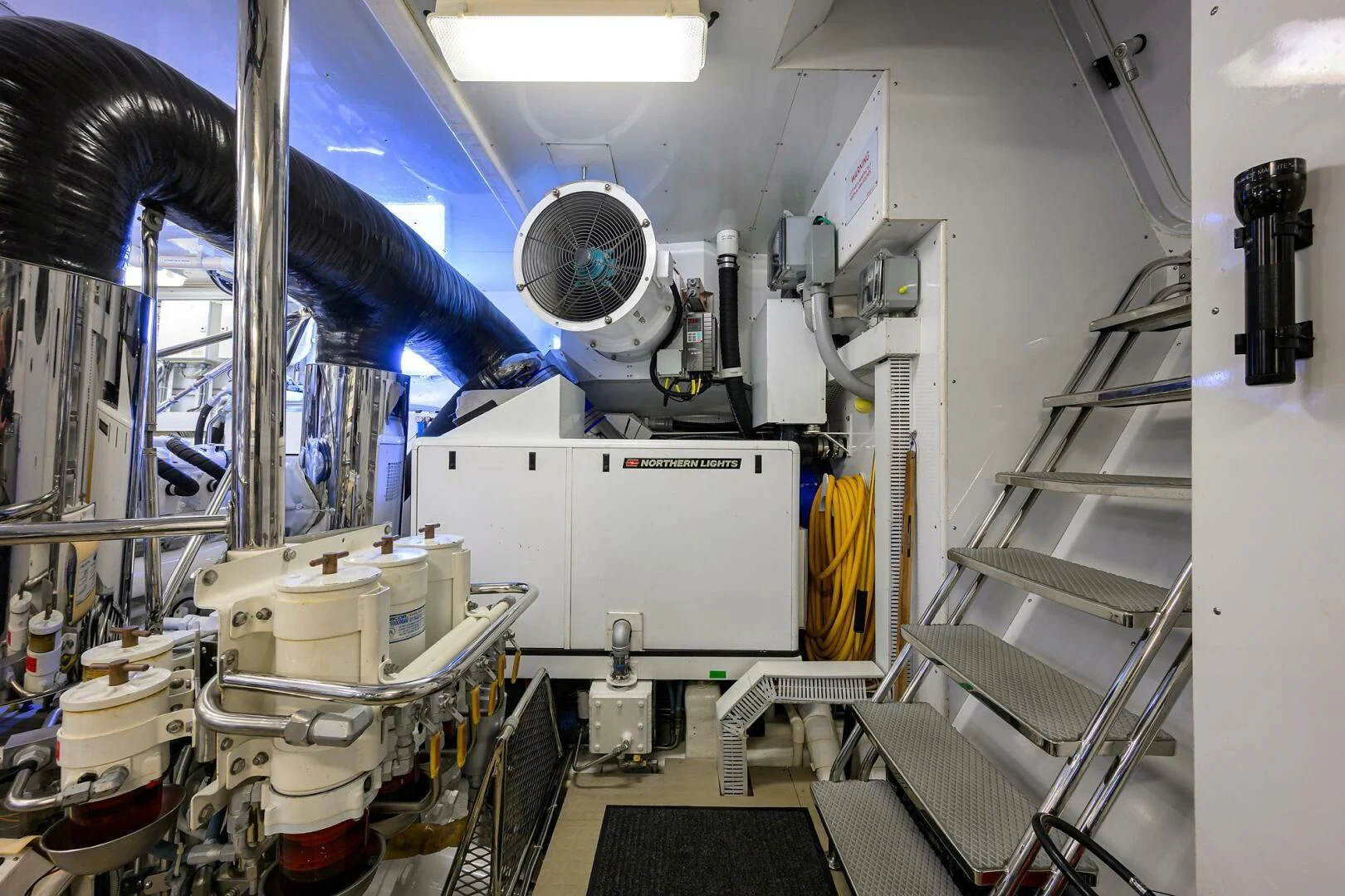 a room with machinery and equipment aboard ELECTRA Yacht for Sale