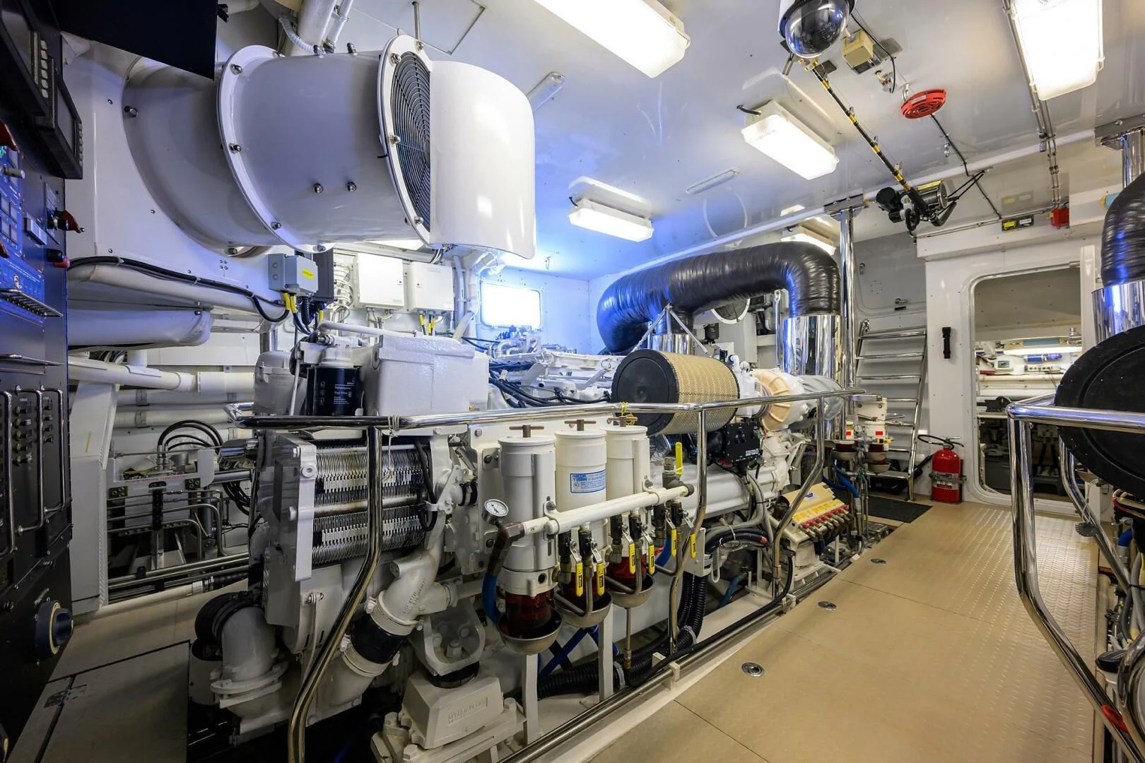 a room with many machines aboard ELECTRA Yacht for Sale