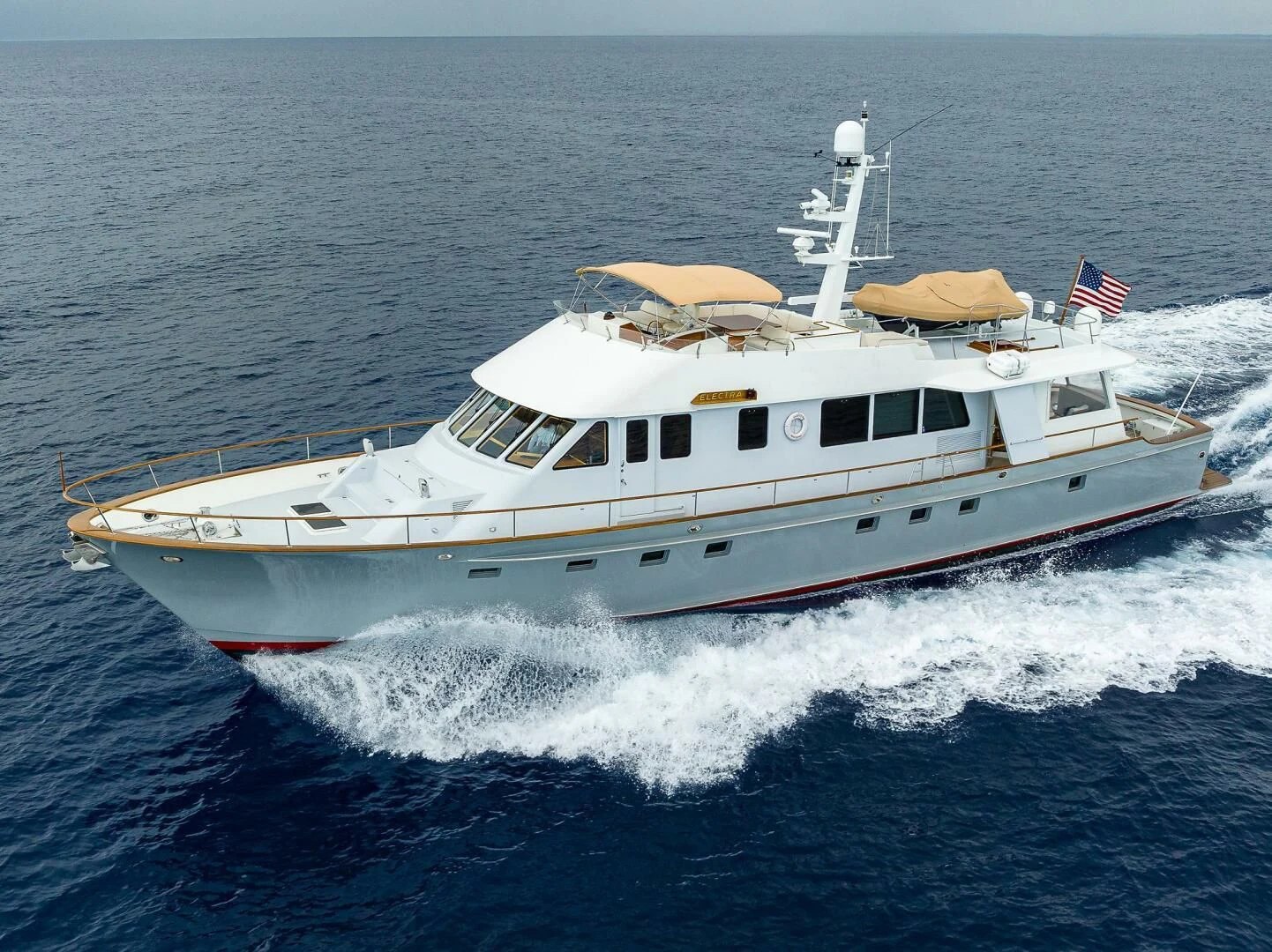 a boat on the water aboard ELECTRA Yacht for Sale