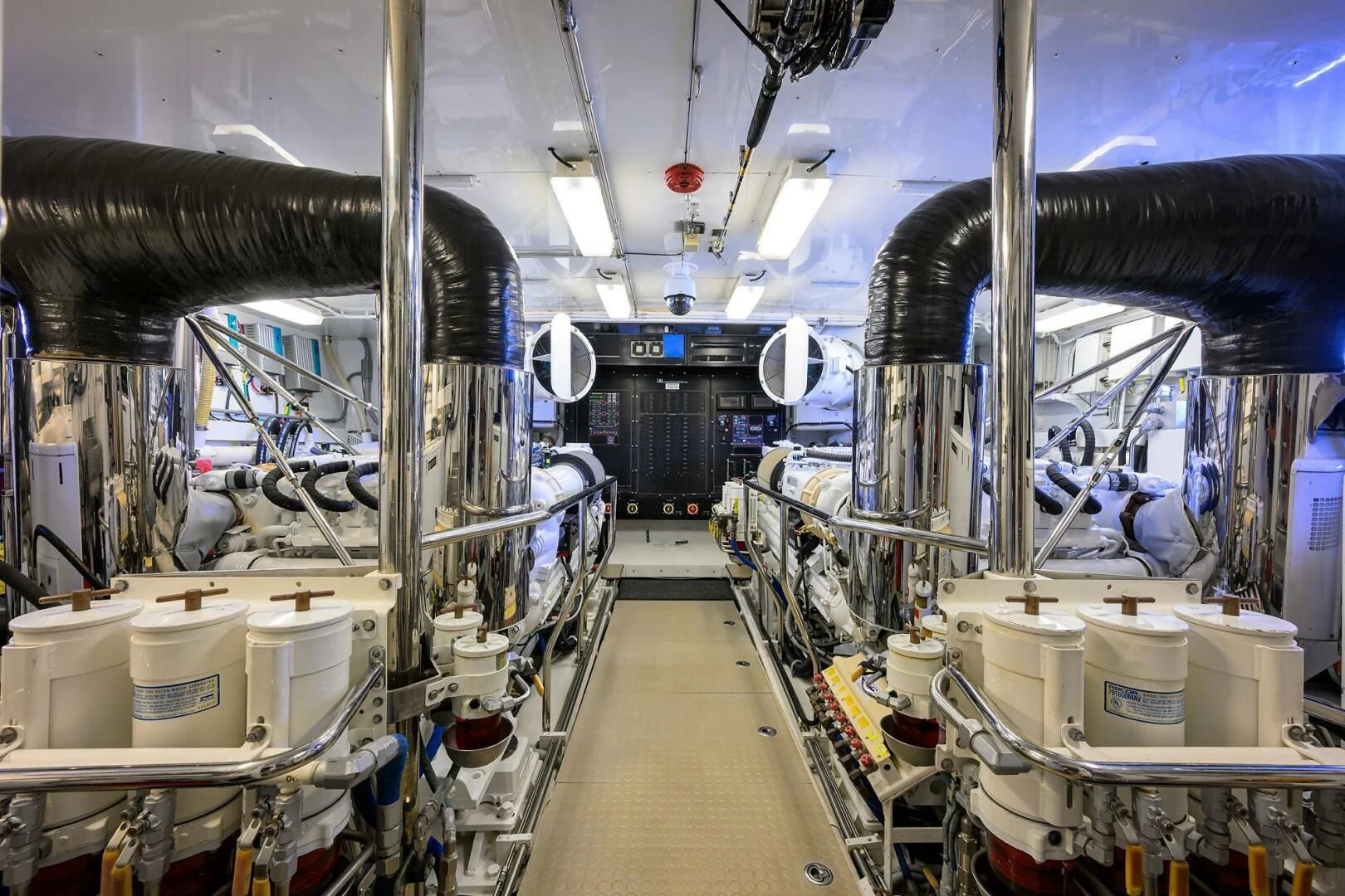 a factory with large machines aboard ELECTRA Yacht for Sale