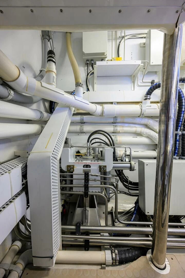 a close-up of a machine aboard ELECTRA Yacht for Sale
