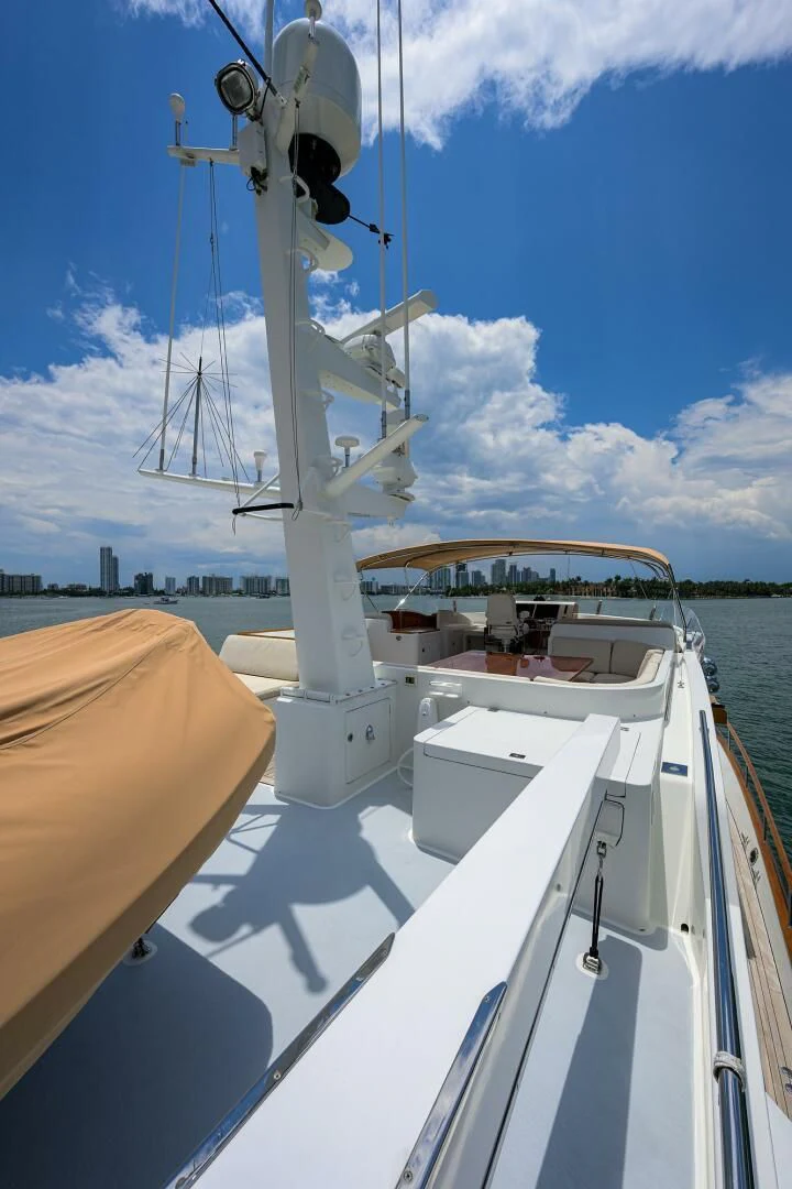 a boat with a metal frame aboard ELECTRA Yacht for Sale
