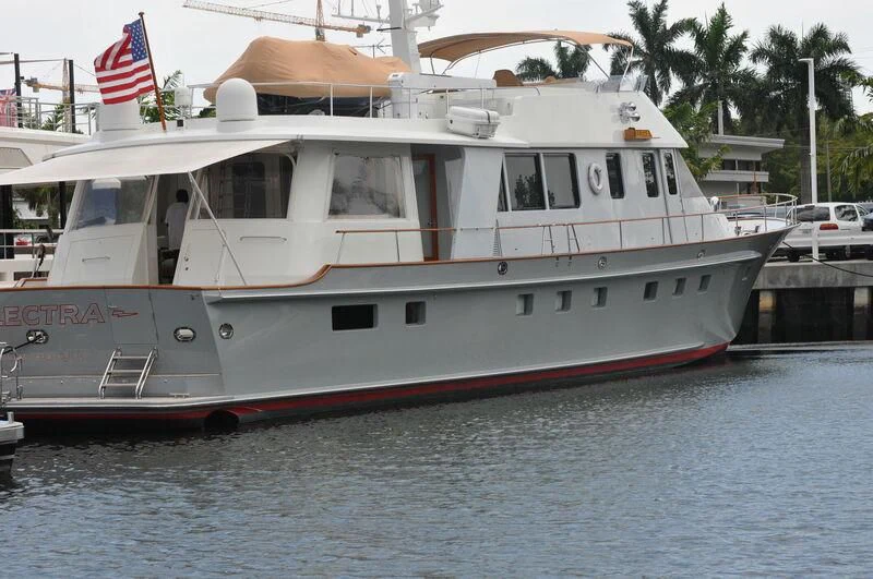 a boat on the water aboard ELECTRA Yacht for Sale