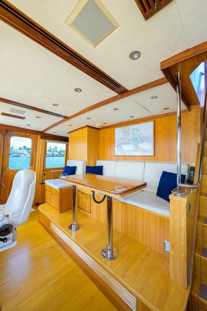 a room with a desk and a bed aboard ELECTRA Yacht for Sale