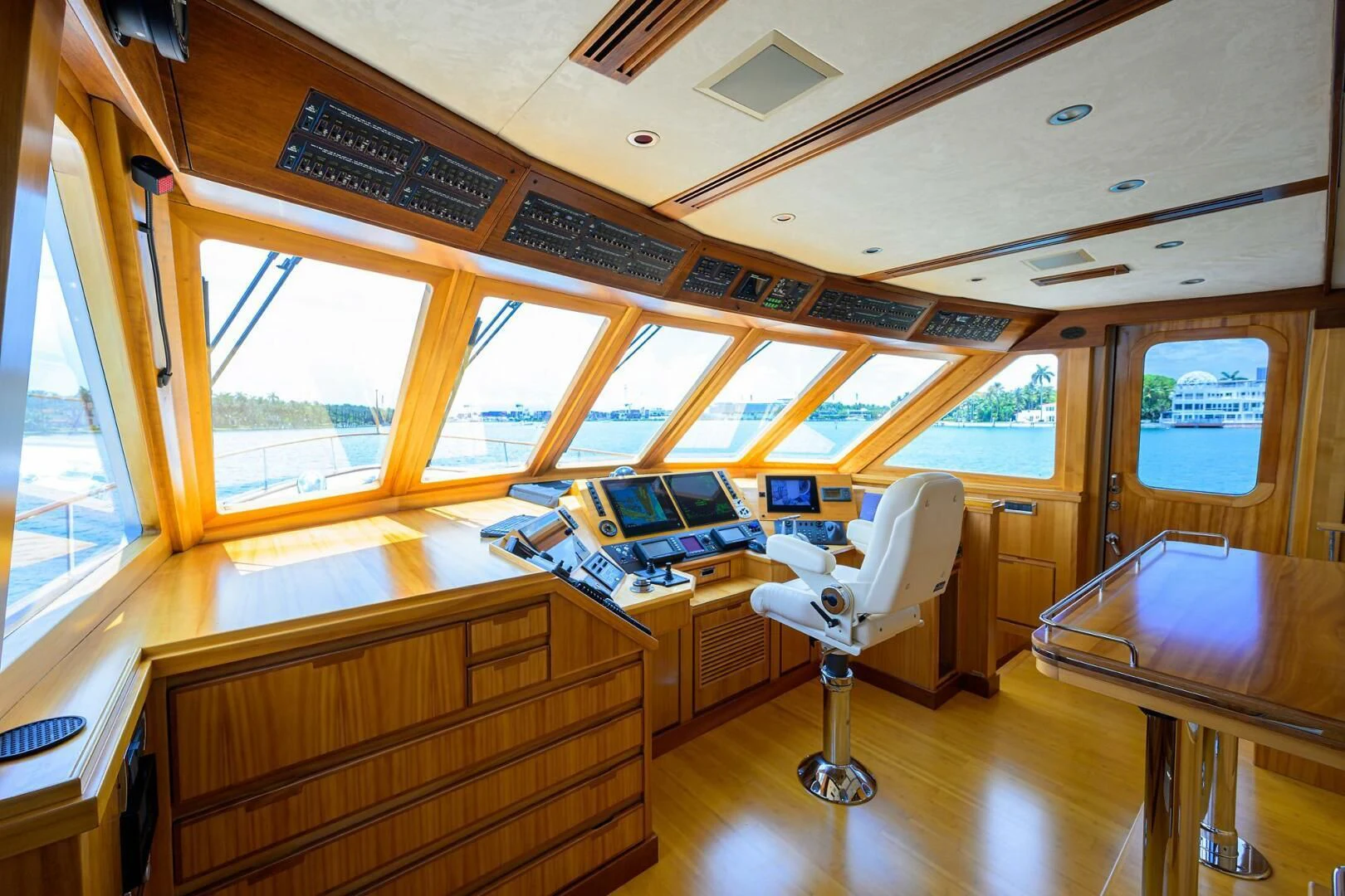a room with a desk and a chair aboard ELECTRA Yacht for Sale