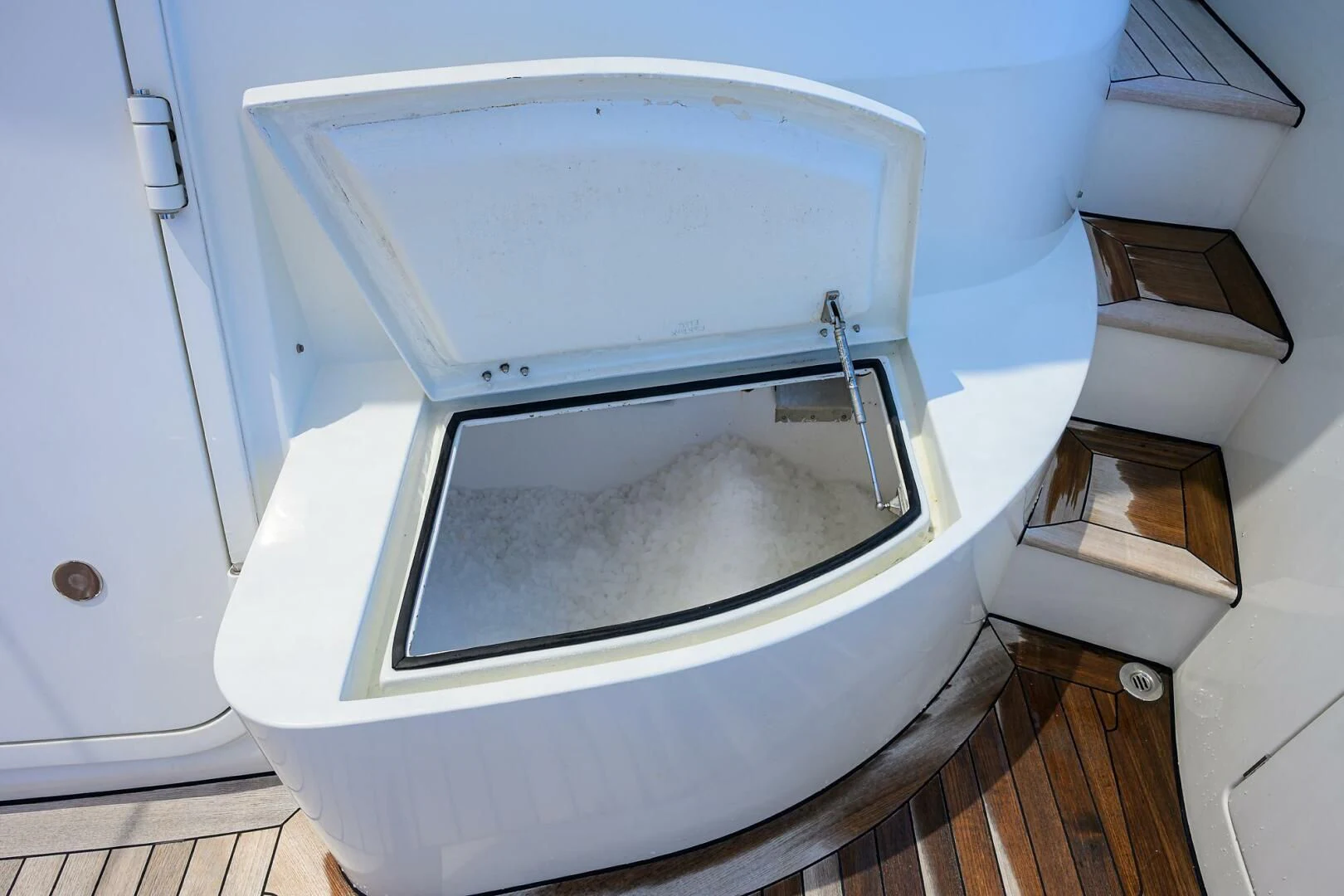 a white rectangular object with a metal frame aboard ELECTRA Yacht for Sale